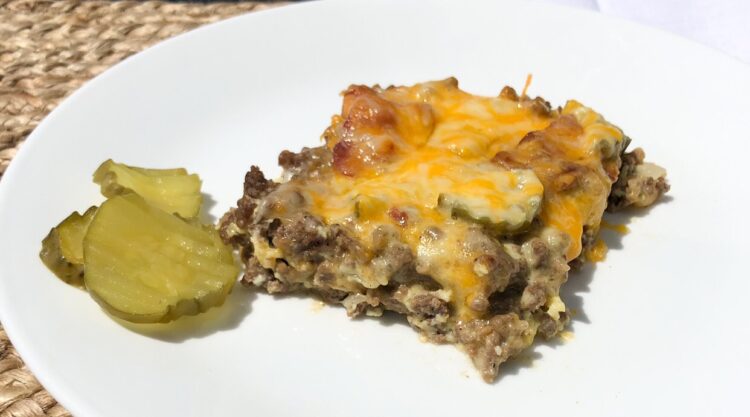 low carb bacon cheeseburger casserole