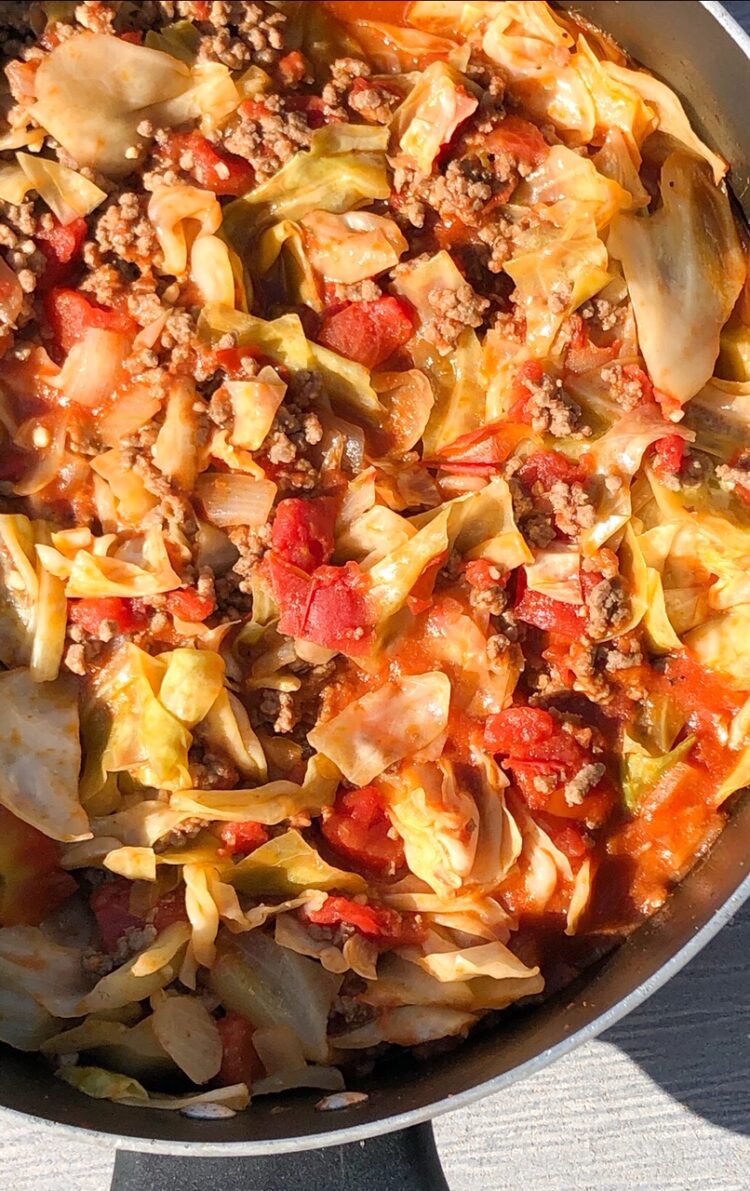 Easy Unstuffed Cabbage Rolls Ready in 30 Minutes - Curbing Carbs