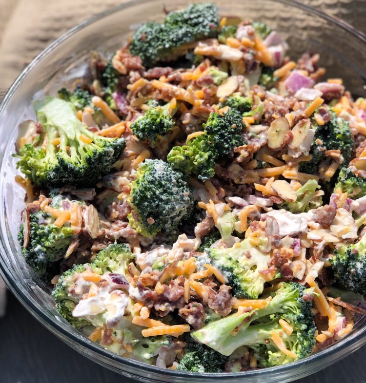 Broccoli Salad with Bacon and Cheddar