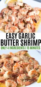 Garlic Butter Shrimp - Ready in 15 minutes - Curbing Carbs