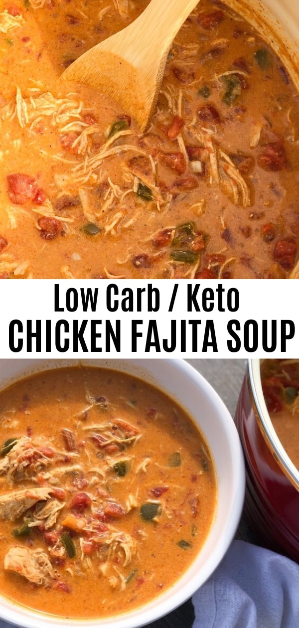 low carb chicken fajita soup