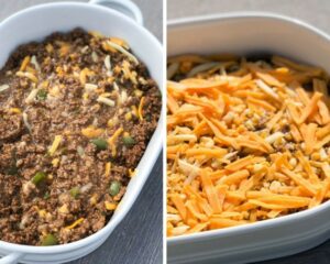 Cheesy Keto Taco Casserole - Curbing Carbs