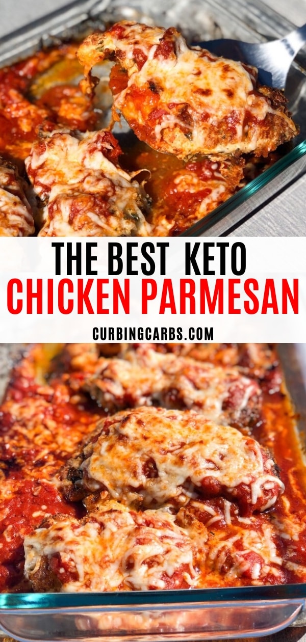 Easy keto chicken parmesan. This is an easy keto dinner recipe!