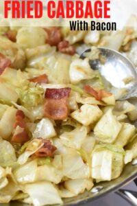 Easy Fried Cabbage with Bacon - Curbing Carbs