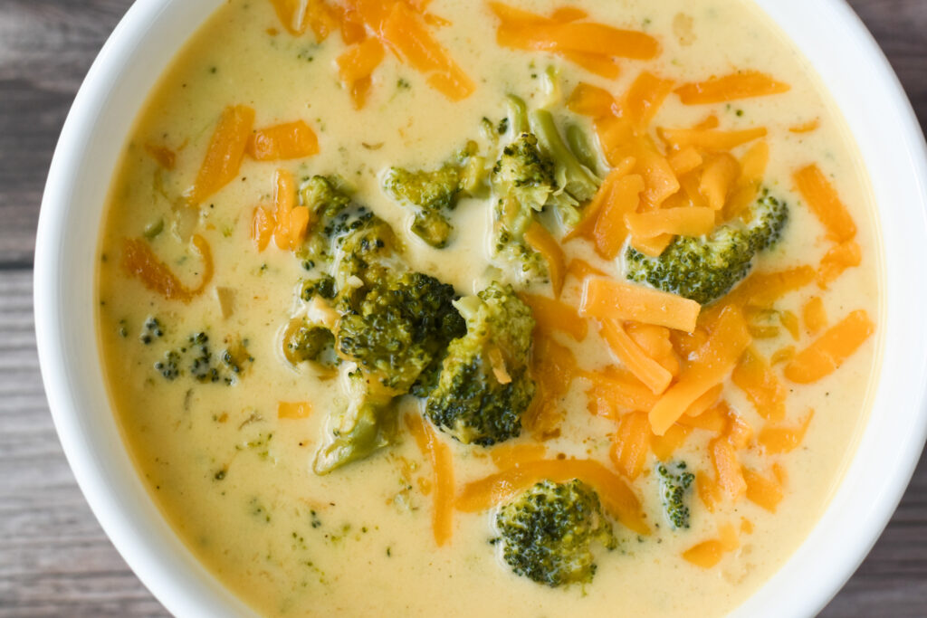 Best Keto Broccoli Cheese Soup Better Than Panera Copycat Curbing Carbs   Broccoli Cheese Soup Feature 6 1024x683 