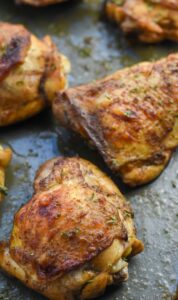 Best Oven Baked Chicken Thighs - Curbing Carbs