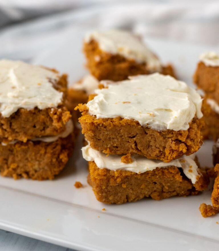 Easy Keto Pumpkin Bars - Curbing Carbs