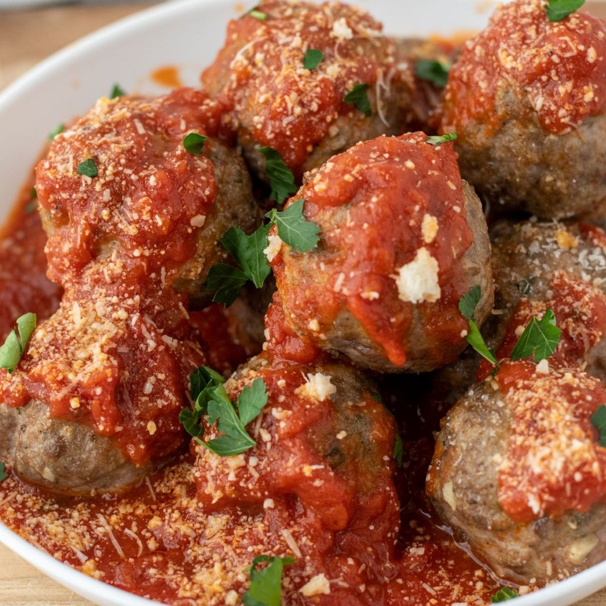 keto meatballs with marinara sauce