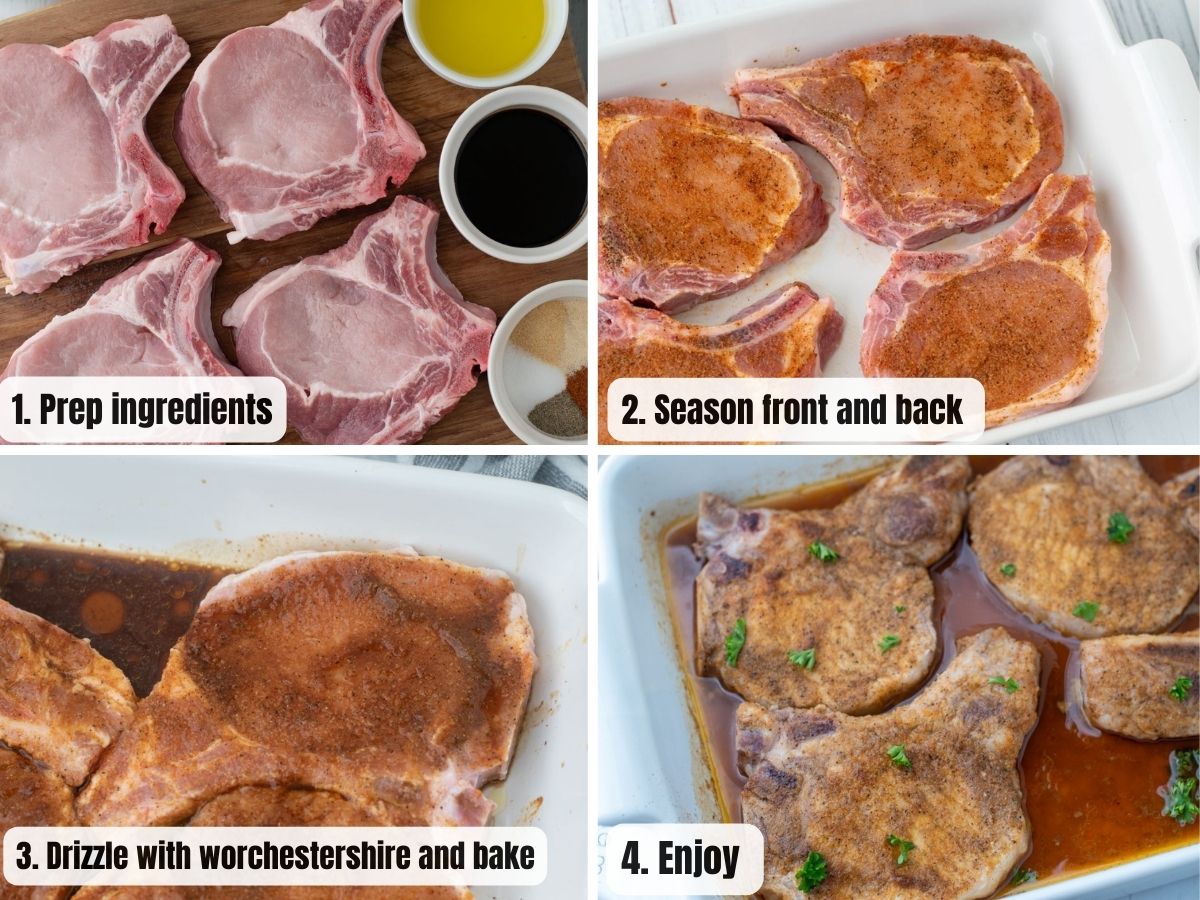 baked pork chops visual instructions