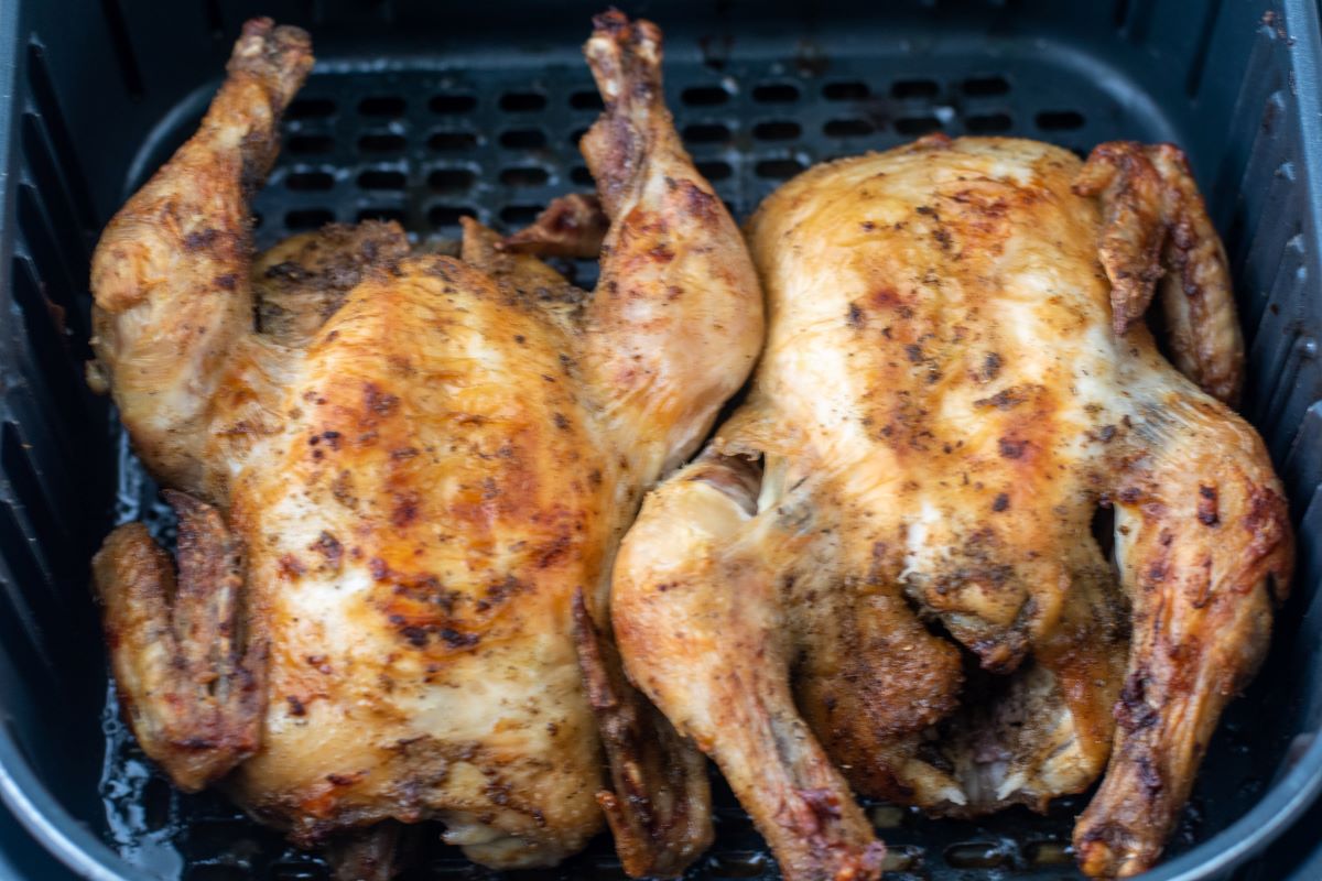 finished cornish hens in air fryer