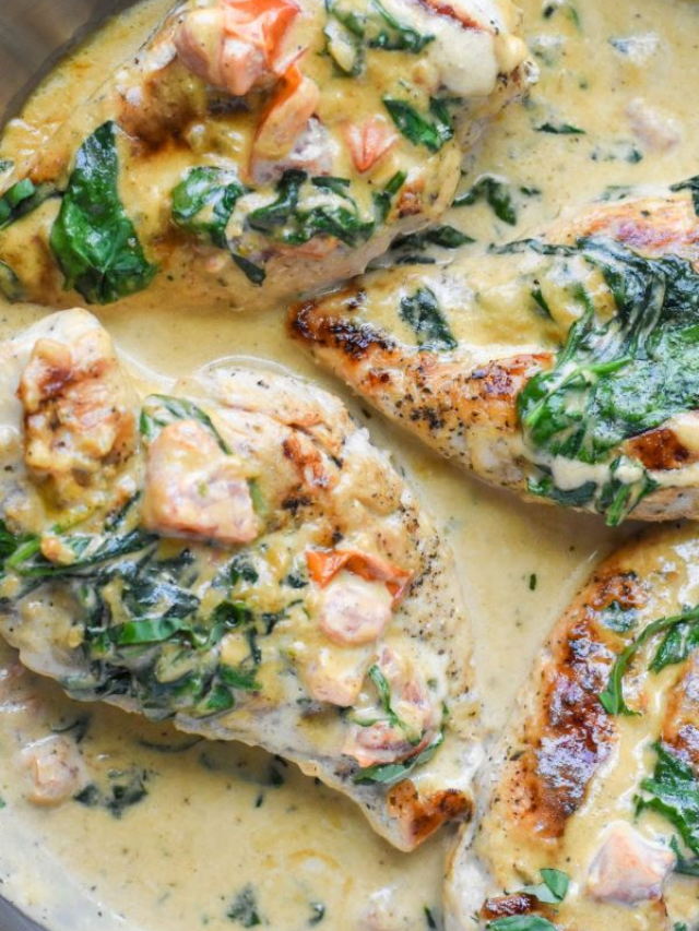 Creamy Tuscan Garlic Chicken - Curbing Carbs