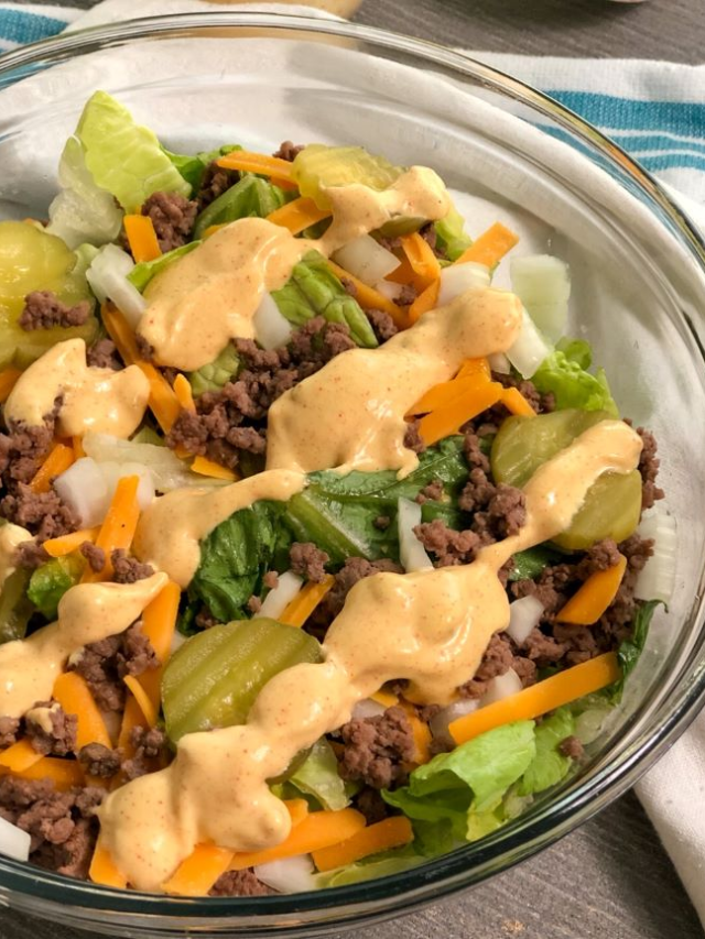 This is The Ultimate Keto Big Mac Salad