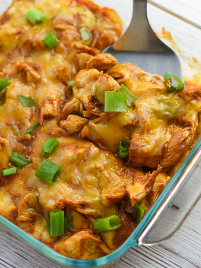 Make Keto Chicken Enchilada Casserole Your  Go-To Weeknight Dinner!