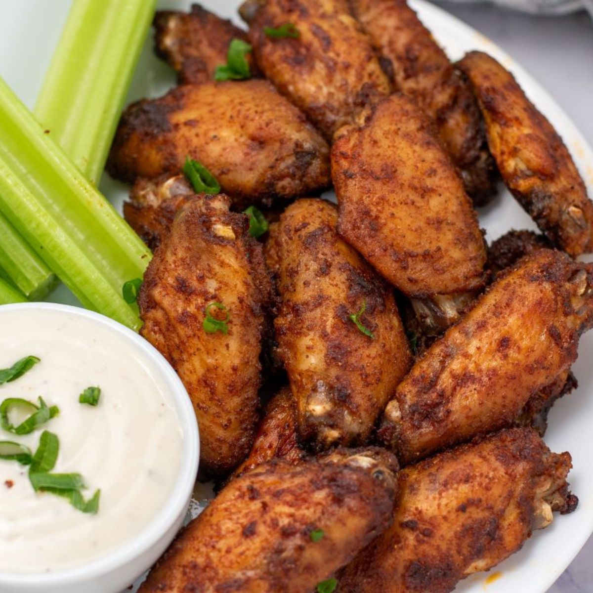 Crispy Dry Rub Chicken Wings - Curbing Carbs